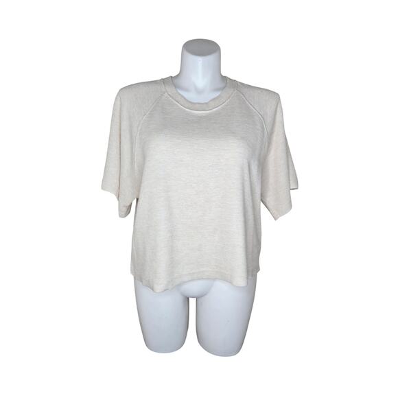 AERIE Waffle Knit Short Sleeve Sweater Size XL - Picture 1 of 13